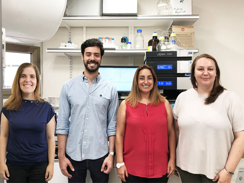 The research team (from left): Prof. Helena Florindo, Dr João Conniot, Prof.  Ronit Satchi-Fainaro, Dr Anna Scomparin.